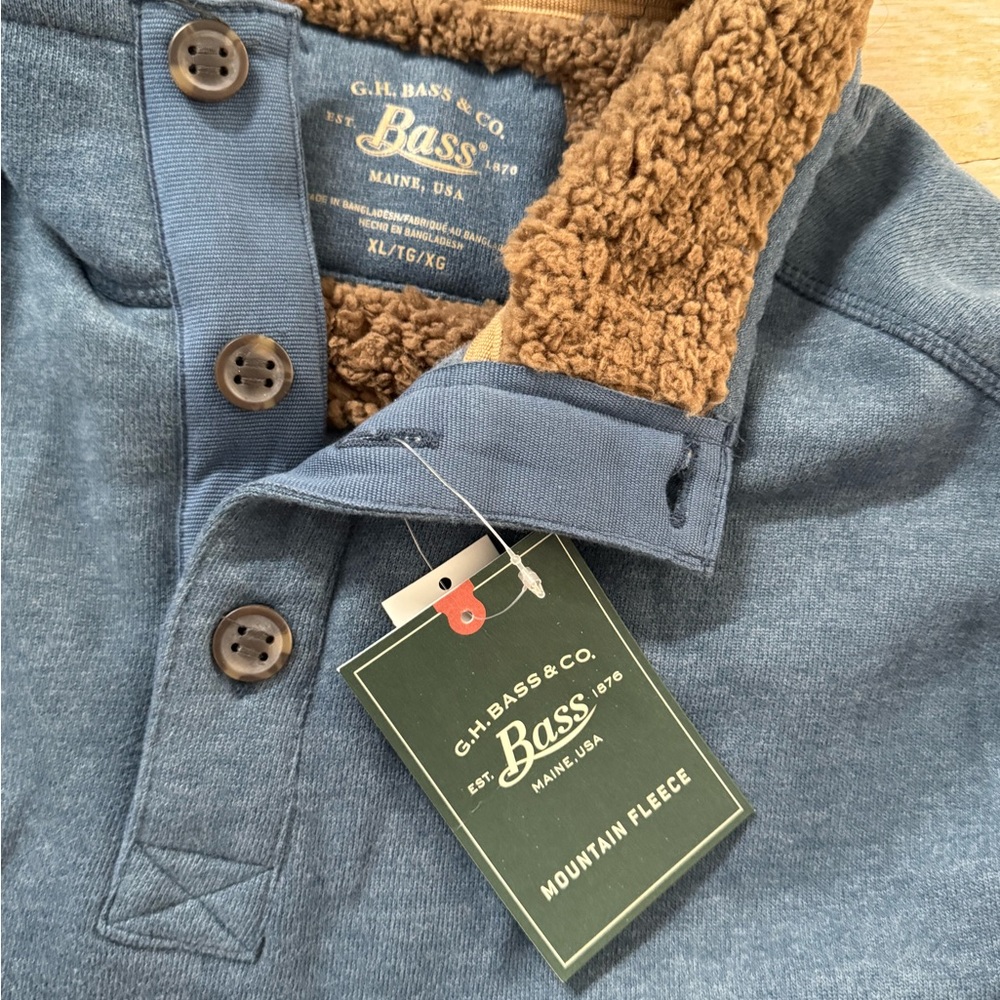 New Warm Blue Sweater GH BASS AND CO